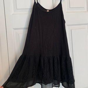Black Tank with Lace at Bottom